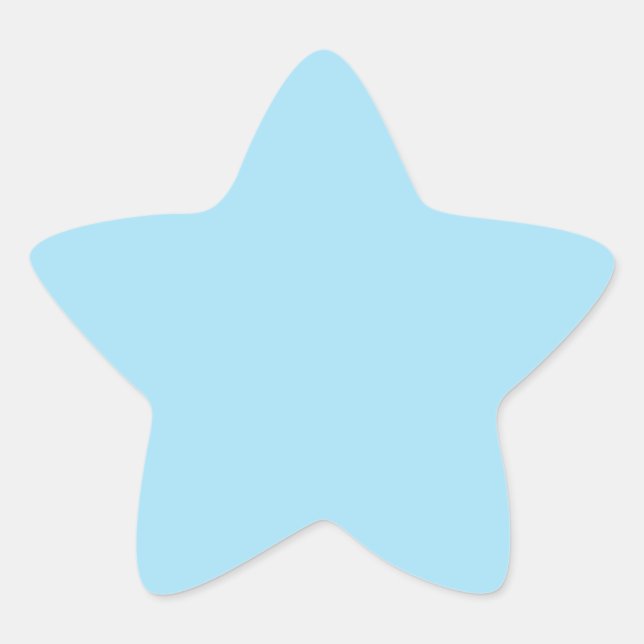 Light Blue Colour 1 Star Sticker (Front)