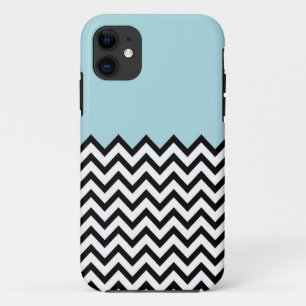 Light Blue Colour Block Chevron iPhone 5 Case