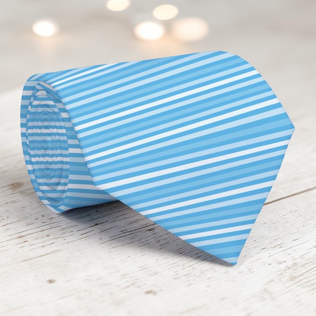 Light Blue Colour Stripes Necktie (Creator Uploaded)
