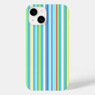 Light Blue Combo Stripes Case-Mate iPhone 14 Case
