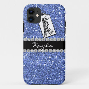 LIGHT  BLUE CrystaTl BLING IPHONE  5 Case