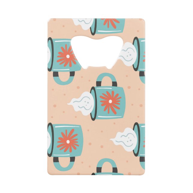 Light Blue Cup Seamless Pattern. (Front)