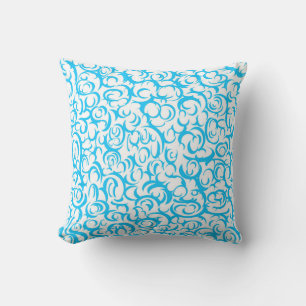 Light Blue Curves Cushion