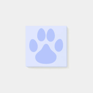 Light Blue Cute Animal Pawprint 3x3 Post-it Notes