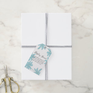 Light Blue Daisies Display Bridal Shower Gift Tags