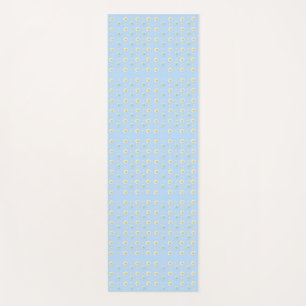 Light Blue Daisy Meadow Pattern   Yoga Mat