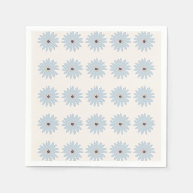 Light Blue Daisy Napkin (Front)