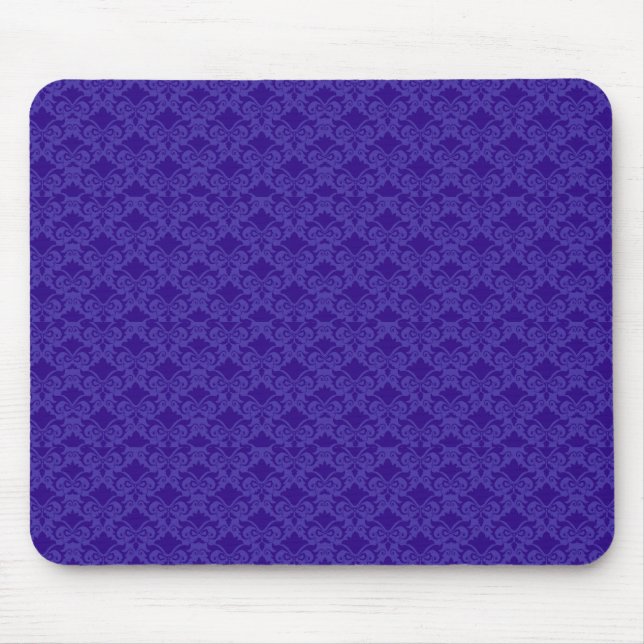 Light Blue Damask Bows Mouse Pad (Front)