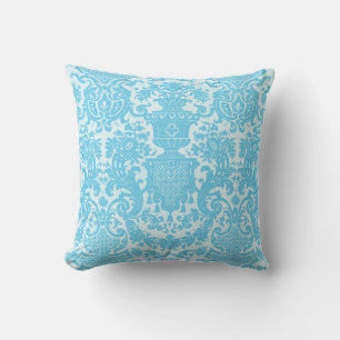 Light Blue Damask Cushion
