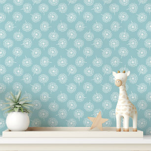 Light Blue Dandelion Wallpaper