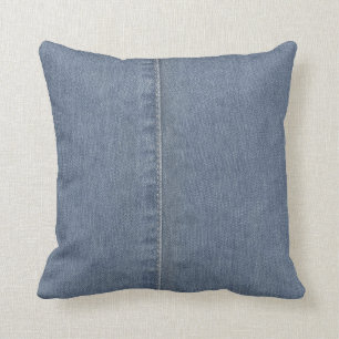 Light Blue Denim Seam Cushion