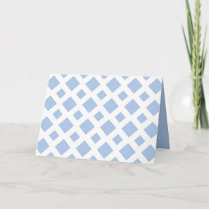 Light Blue Diamonds on White Card