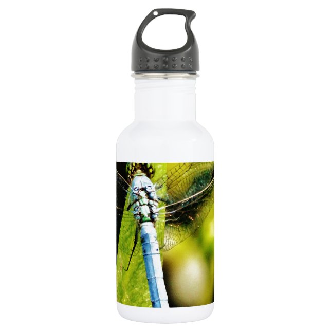 Light Blue Dragonfly 532 Ml Water Bottle (Front)