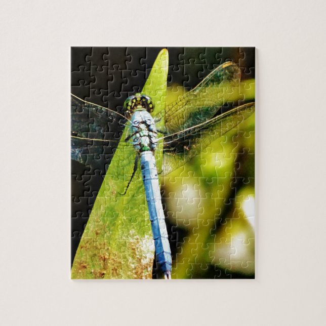 Light Blue Dragonfly Jigsaw Puzzle (Vertical)