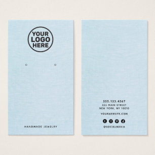 Light Blue Earring  Add Logo Display Holder