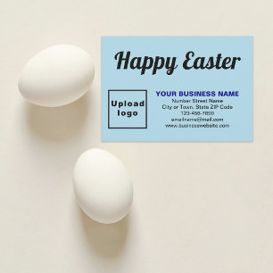 Light Blue Easter Business Flat Greeting Card