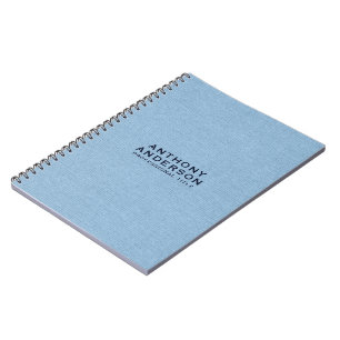Light Blue Fabric Texture Notebook