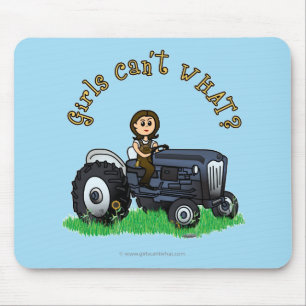 Light Blue Farmer Mouse Pad