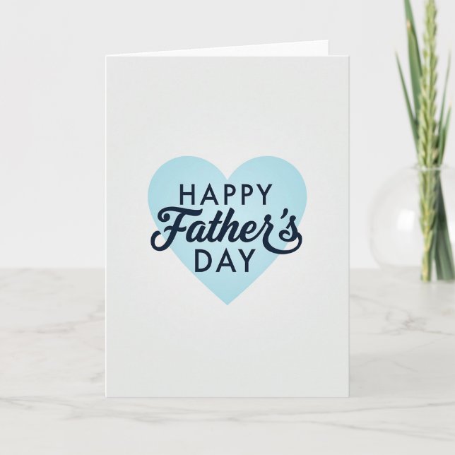 Light Blue Fathers Day Card (Front)