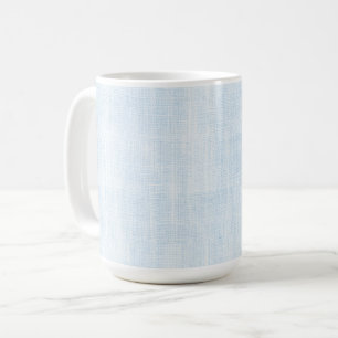 Light Blue Faux Linen Bridal Shower Coffee Mug