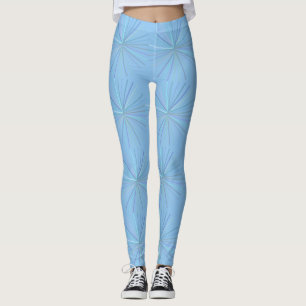 Light Blue Fireworks Star Leggings