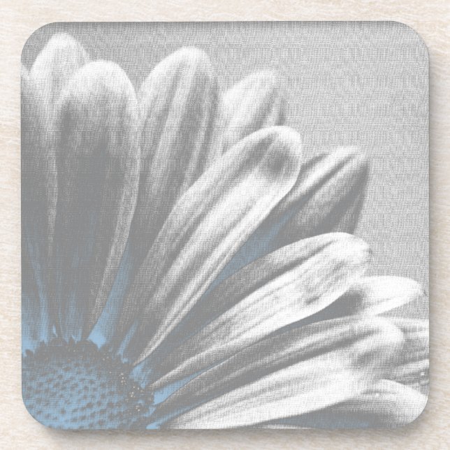 Light Blue Floral Highlights  Coaster (Front)