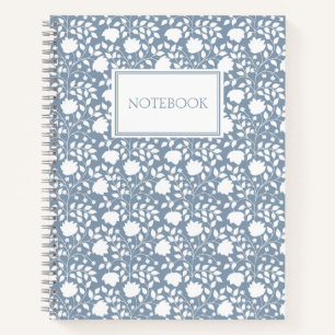 Light blue floral notebook