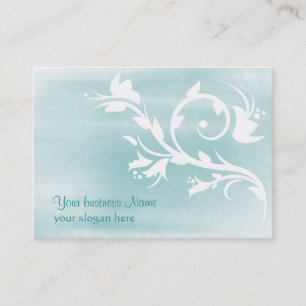 light blue flourish customisable business card