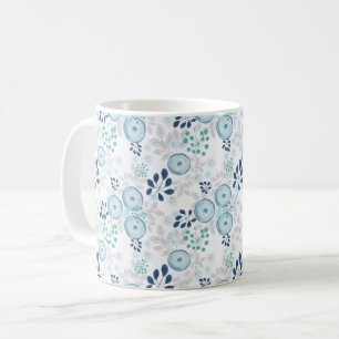 Light blue flowers coffee mug
