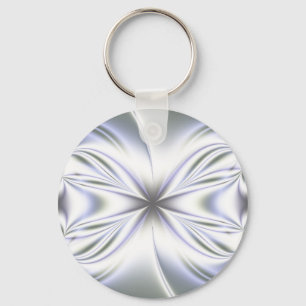 Light Blue Fractal Background Key Ring