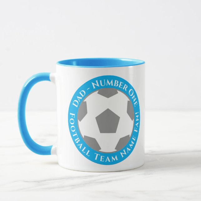 Light Blue – Fresh and Fun Football Dad Mug (Left)
