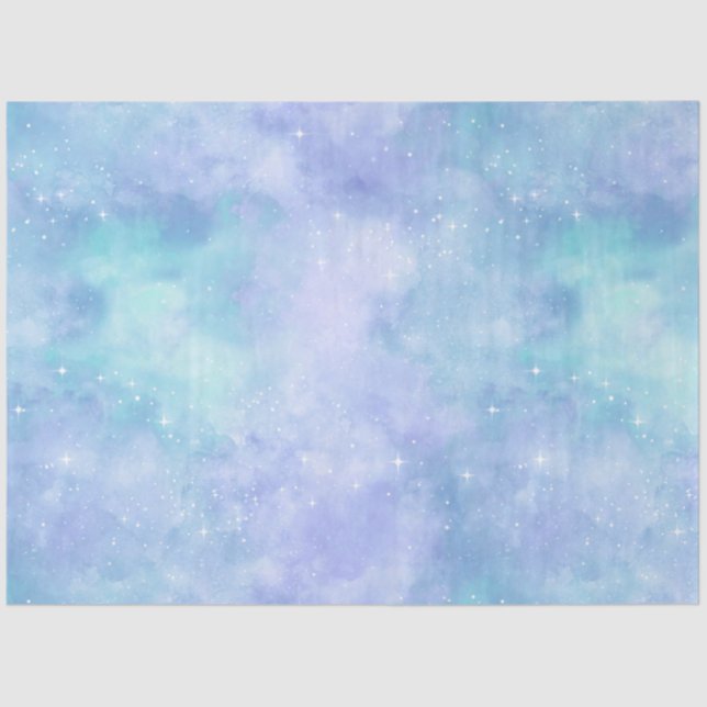 Light Blue Galaxy Series Design 10 Tissue Paper (Front)