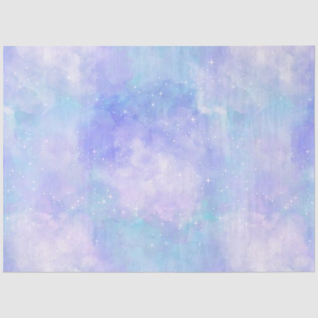 Light Blue Galaxy Series Design 2 Tissue Paper (Front)