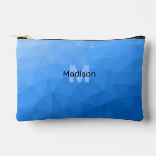 Light blue geometric mesh pattern Monogram Accessory Pouch