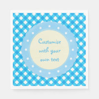 Light Blue Gingham Fancy Custom