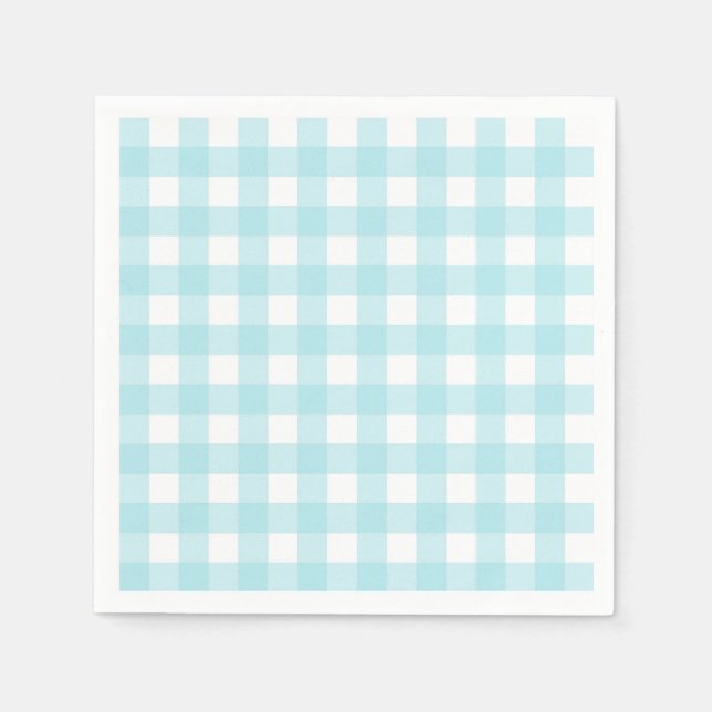 Light Blue Gingham Napkin (Front)