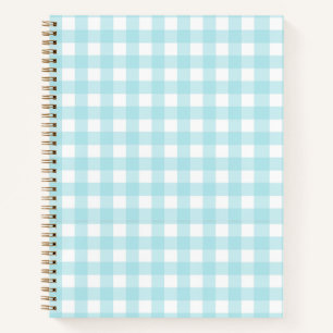 Light Blue Gingham Notebook