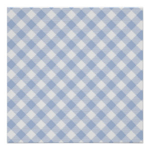 Light Blue Gingham Pattern Classic Chequered Print