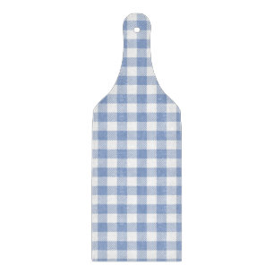 Light Blue Gingham Pattern Classic Chequered Print Cutting Board