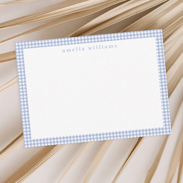 Light Blue Gingham Plaid Card (Creator Uploaded)