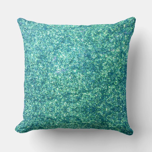 Light blue glitter pillow (Front)