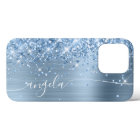 Light Blue Glittery Glam Signature