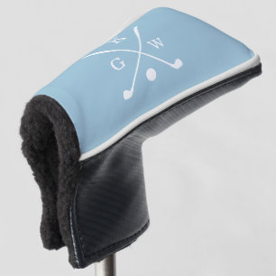 Light Blue Golf Clubs Monogram Head Cover