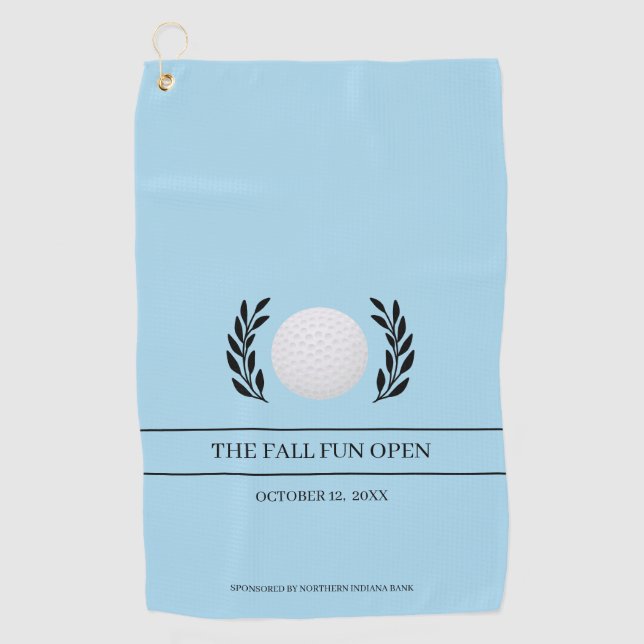 Light Blue Golf Tournament  Towel (Front)