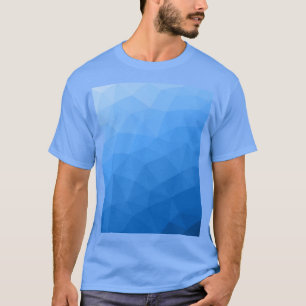 Light blue gradient geometric mesh pattern T-Shirt