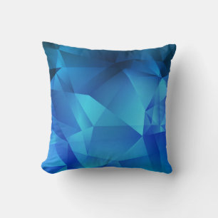 Light BLUE gradient triangles template. Creative i Cushion