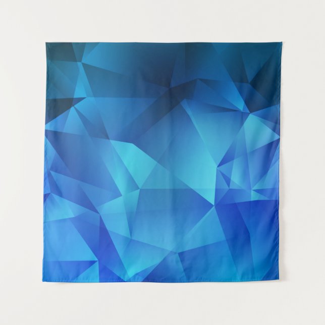 Light BLUE gradient triangles template. Creative i Tapestry (Front)