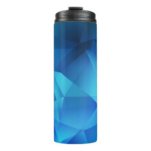 Light BLUE gradient triangles template. Creative i Thermal Tumbler