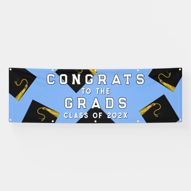 Light Blue Graduation 2024 Banner (Horizontal)