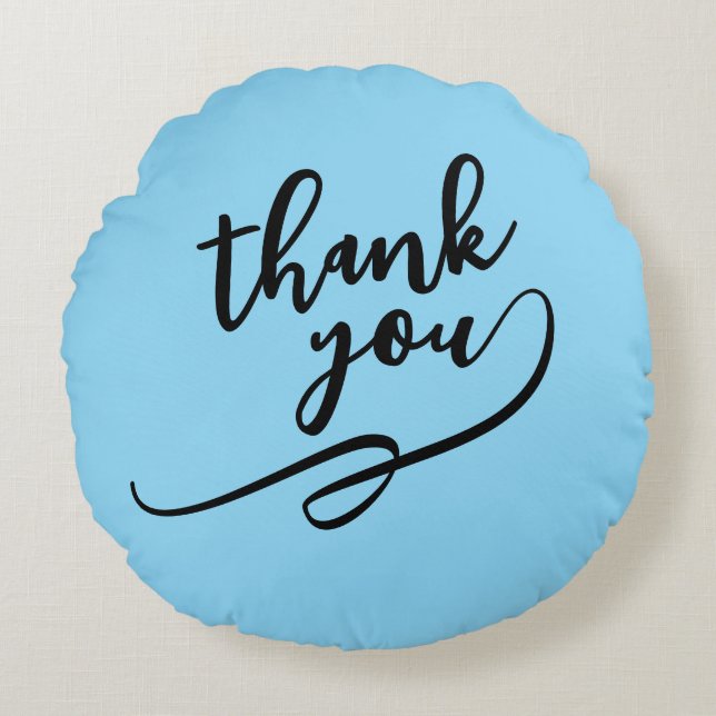 Light Blue Gratitude Decor - Appreciation pillow (Front)